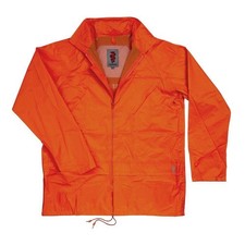 Warrior Outdoor orange waterproof lightweight concealed hood rain jacket