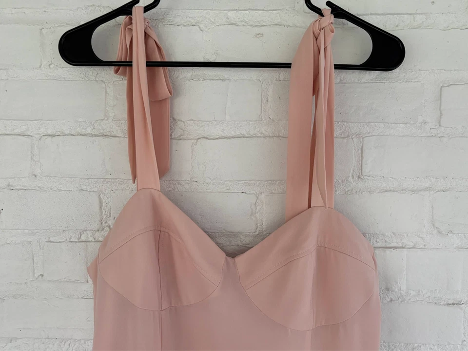 Nuevo Vestido BHLDN Anthropologie Blush Antonia Georgette - Talla 14 Foto 4 de 4