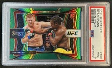 2021 Panini Select UFC Ryan Spann RC Green Prizm Premier Level #/5 PSA 9