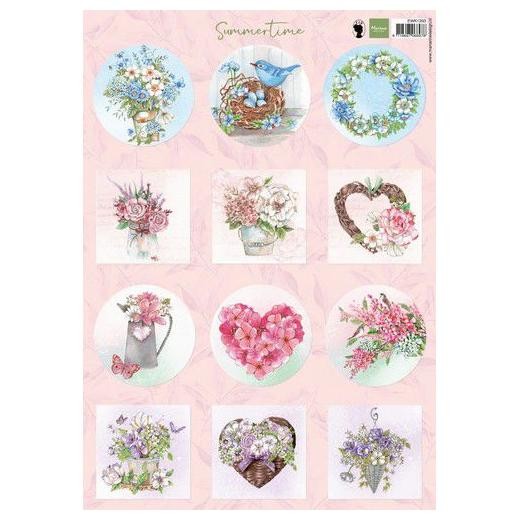 Marianne Design A4 Cardtoppers Sheet - Els Mini‘s Summertime EWK1293