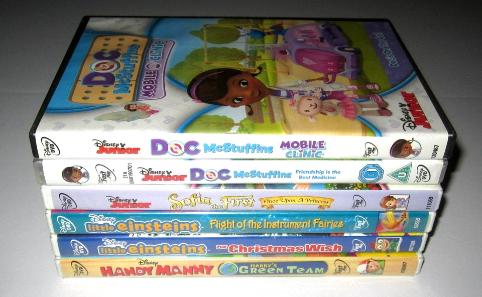 Lot Of 6 Disney Junior Sofia The First Doc McStuffins Einstein Handy Manny DVDs - Image 3 of 3