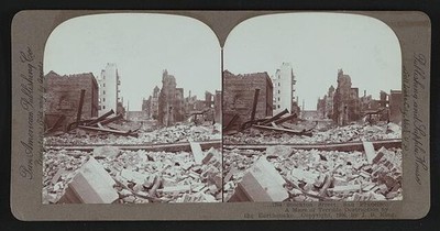 San Francisco CA 1906 Stockton Street Earthquake Ruins Destroyed Buildings
