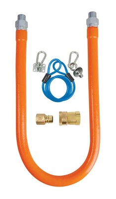 BK Resources 36'' Gas Hose Connection Kit #2 - 3/4'' Inner Diameter