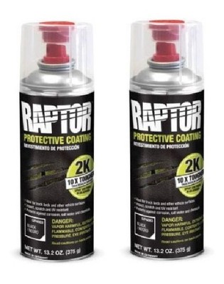 U-POL Gray,  Raptor 2K Basalt Bed liner, Aerosol 4884 (2 Pack)