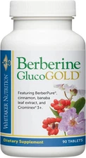 Dr. Whitaker’S Berberine Glucogold Supplement with 1500 Mg per Day of Berberpure