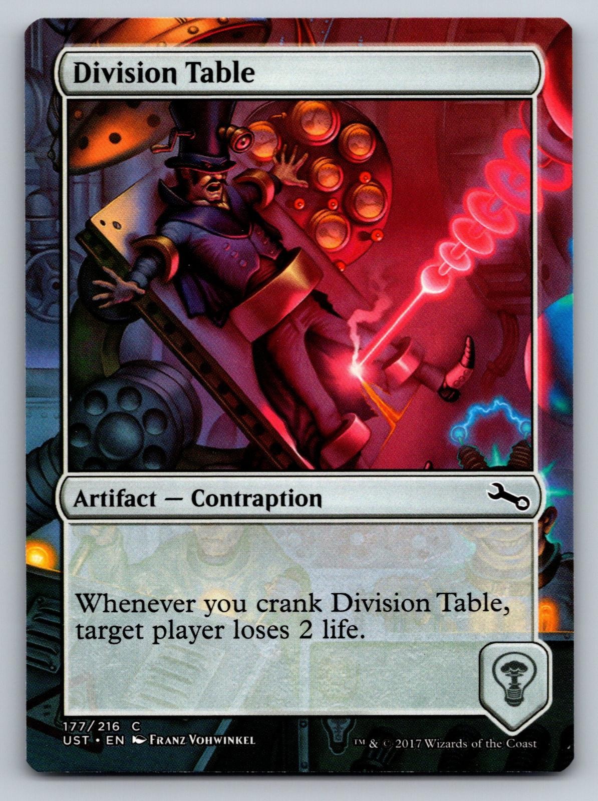 Division Table 177 Common Unstable Magic: The Gathering Near Mint