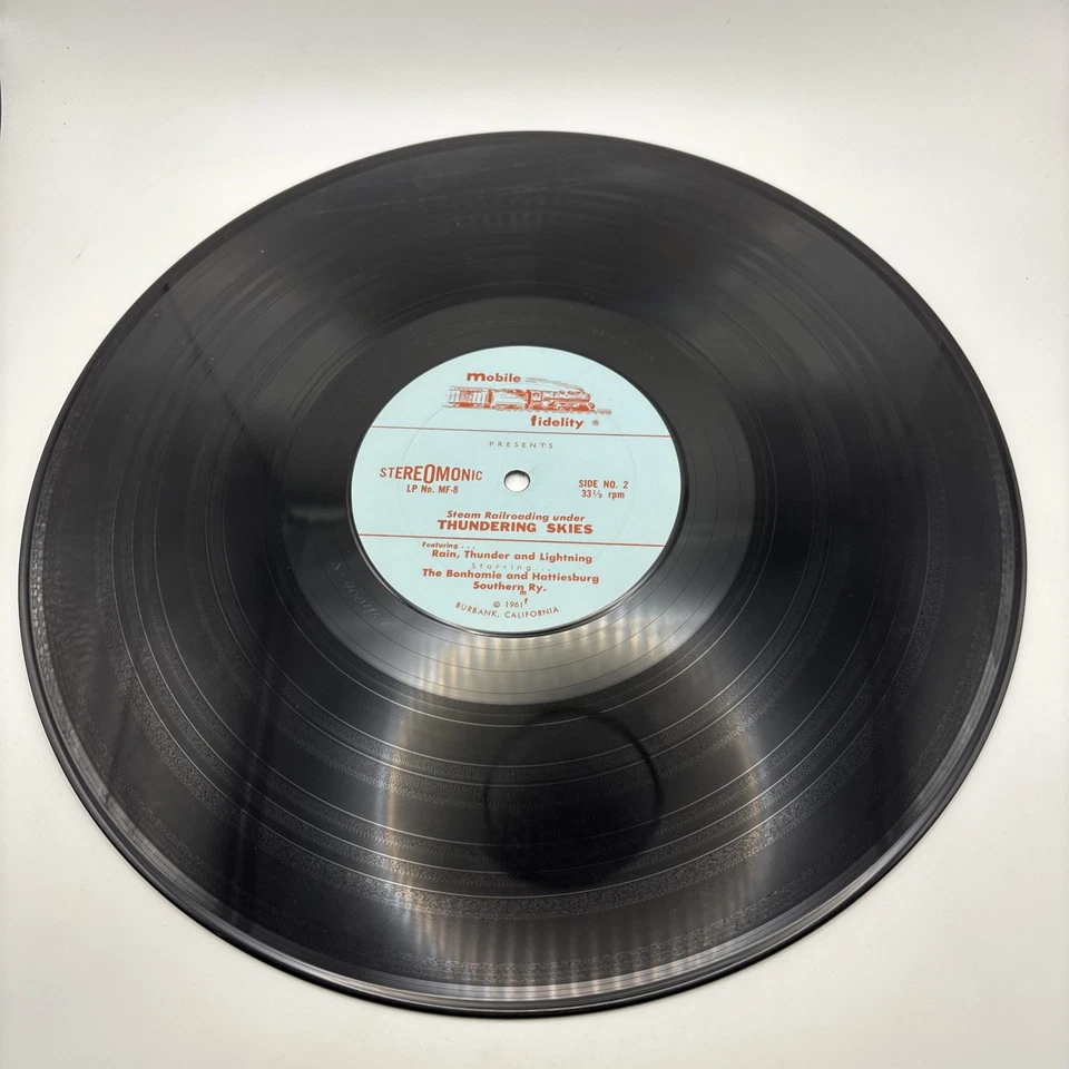 1972 TRAIN Steam Locomotive Sounds Railroading Under Thundering Skies LP Stero Foto 3 de 4