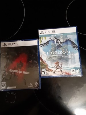 2-New PlayStation 5 Games, Horizon Forbidden West T Complete & Black 4 Blood M