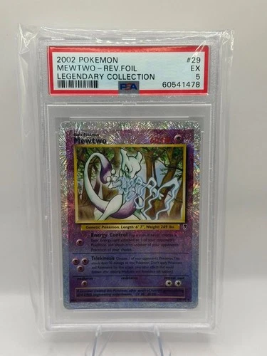POKEMON MEWTWO LEGENDARY COLLECTION REVERSE HOLO #29 PSA 5 REGRADE ? RARE