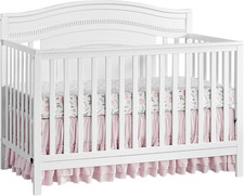 Briella 4-in-1 Convertible Baby Crib - White, Greenguard Gold Certified