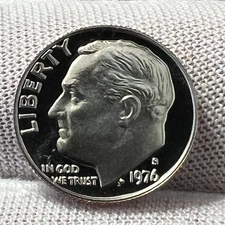 1976-S Roosevelt Dime Deep Cameo Proof receive coin pictured see description5398