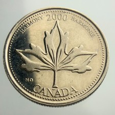 2000 Harmony Canada 25 Cents Quarter Coin KM# 377 JJ314