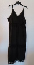 Shein Black Summer Dress With Black Lace Eyelet Women's Sz 4X