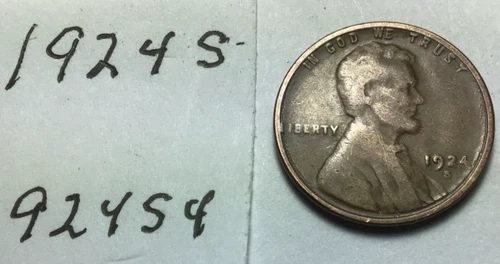 1924 S ; Wheat Penny ; good condition 924S4