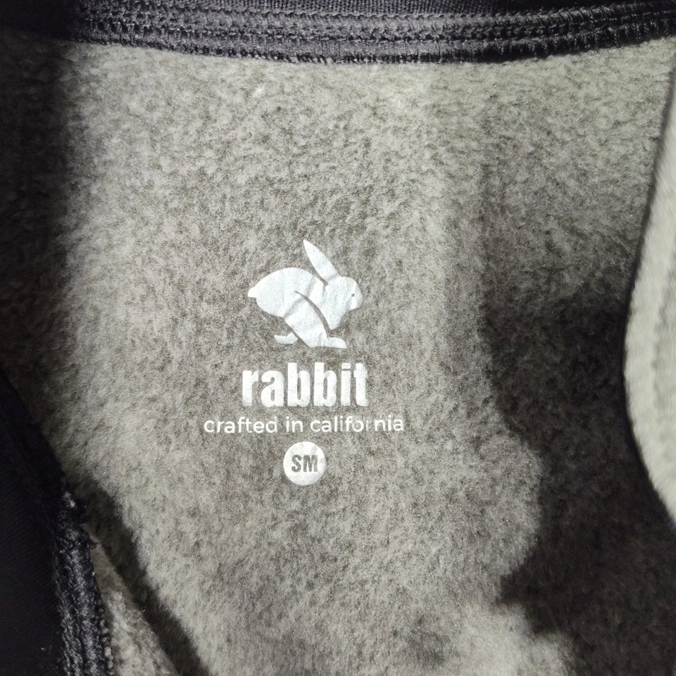 Rabbit Crafted In California Vest Mens Gray Full Zip Sleeveless Running SM - Image 4 of 4