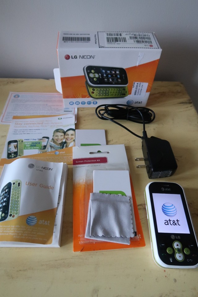 A candy-bar flip phone from the late 2000s LG lineup, complete with box — a delightful retro artifact for nostalgia lovers or the 'dumb phone' crowd going analog.