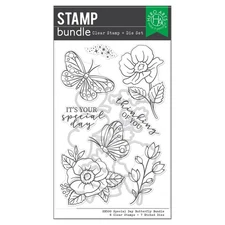Hero Arts Spring Whimsy Stamp & Cut Set-Special Day Butterfly