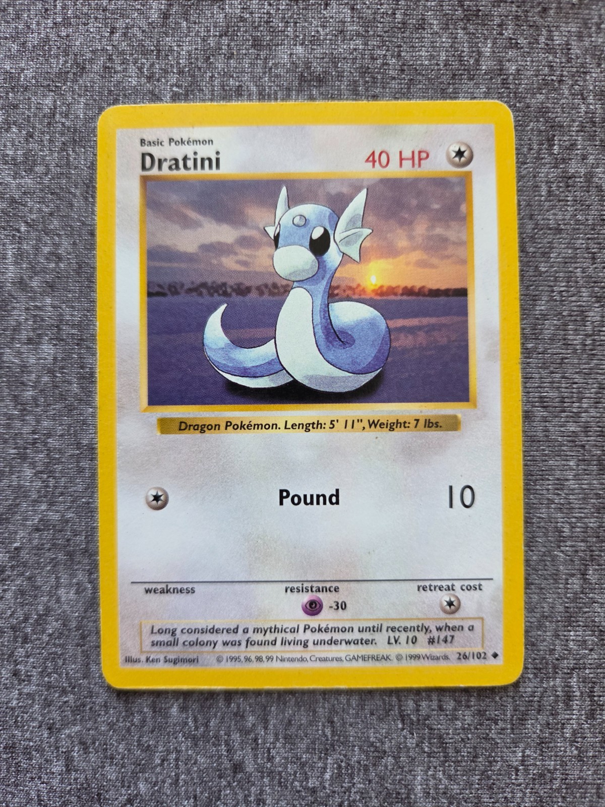 Dratini 026/102 Base Set (Shadowless) Regular NM