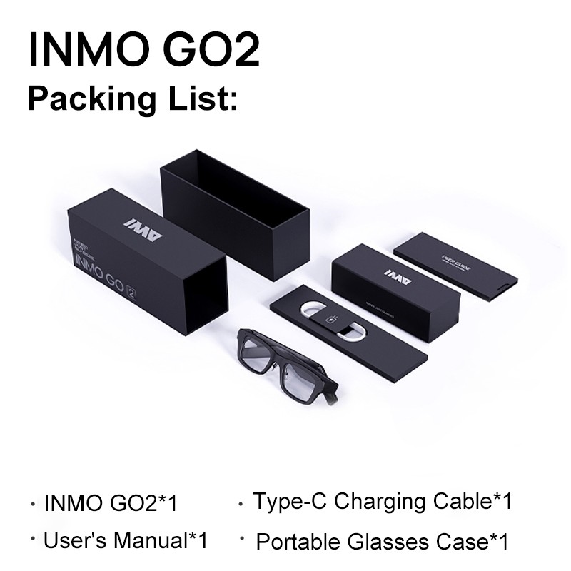 INMO GO 2 Smart Wireless AR Glasses AI Assistant Subtitle