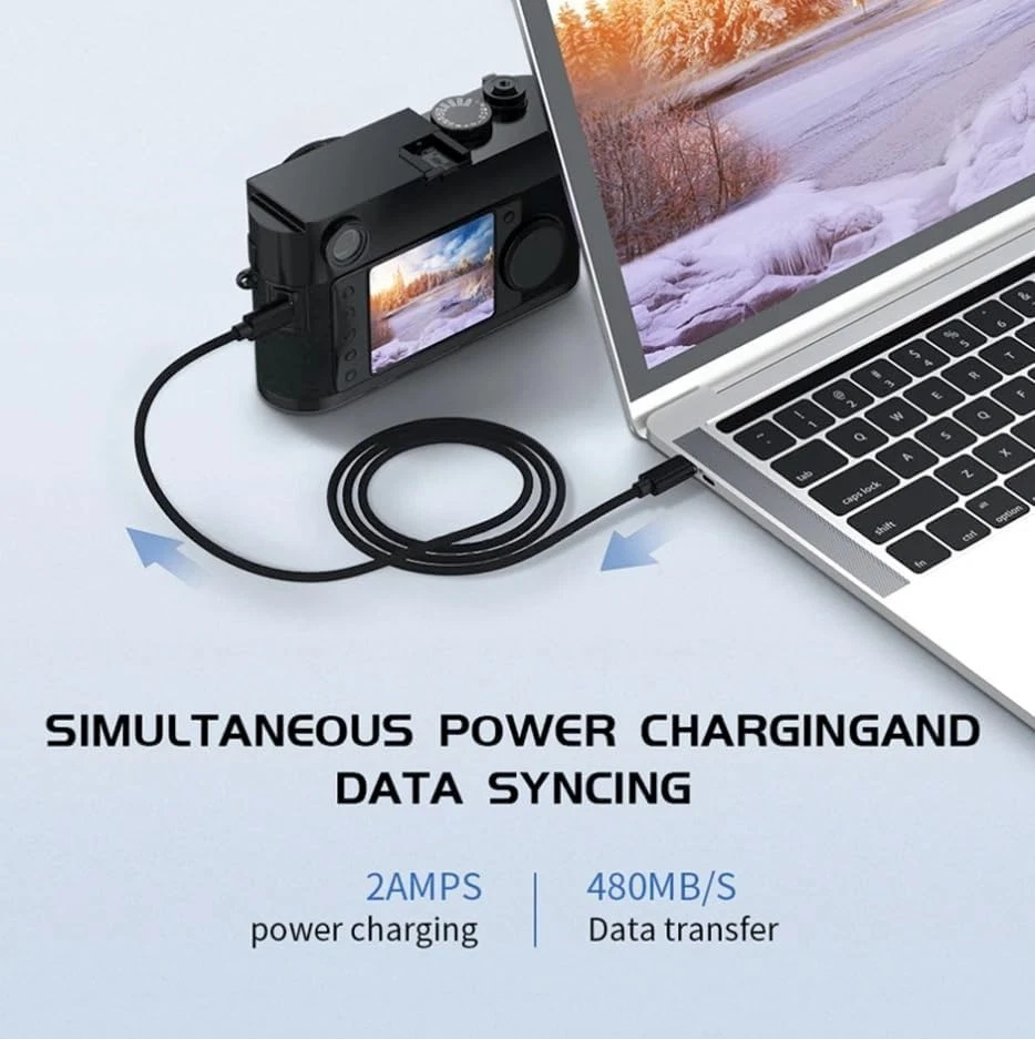 TYPE C to Mini USB OTG CABLE FOR canon 550D 600D 650D 500D 450D 60D 400D 1000D - Image 3 of 3