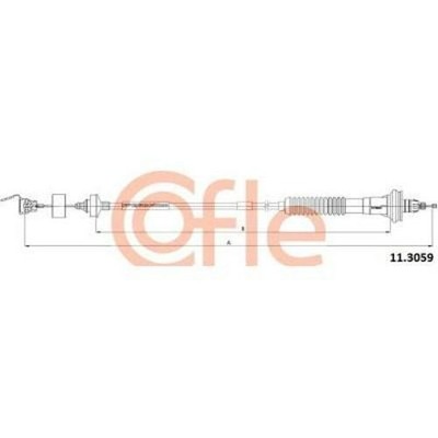 COFLE 11.3059 Kupplungsseil Seilzug passend für PEUGEOT 206 Schrägheck (2A/C)