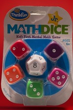 Thinkfun Jr. Math Dice Game Kids First Mental Math Game Ages 6+ NEW SEALED