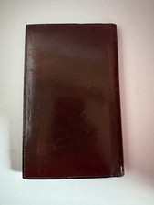 Bosca Leather Card Organizer Brown with Plastic Sleeves