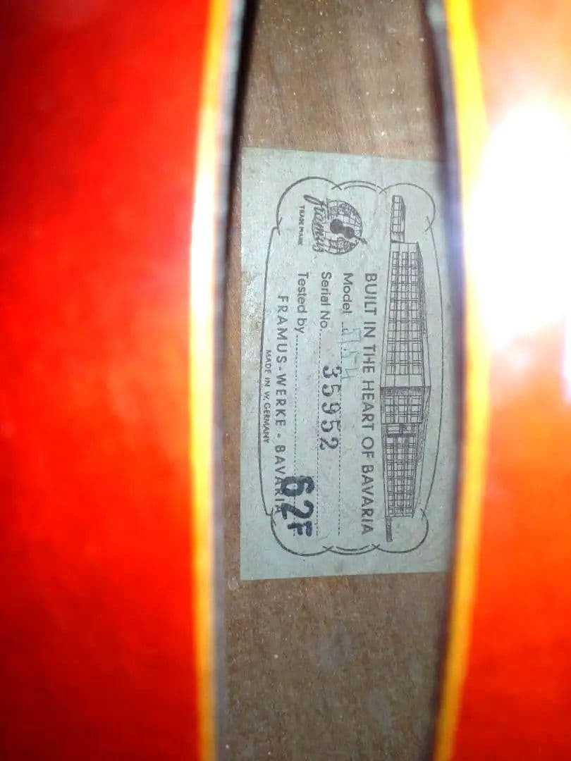 Full Acoustic Guitar Framus Riviera 5/54 Sunburst 1962 Archtop