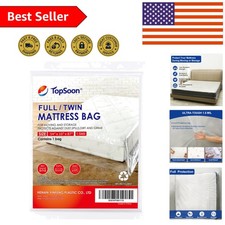 Clear Mattress Disposal Bag 54" x 87" - Waterproof Polyethylene for Safe Storage
