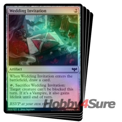 Foil Wedding Invitation X4 M/NM Magic: The Gathering MTG Innistrad: Crimson Vow