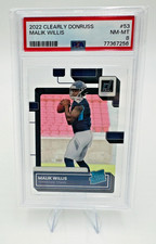 2022 Panini Donruss Clearly Malik Willis Rated Rookie #53 RC Titans PSA 8