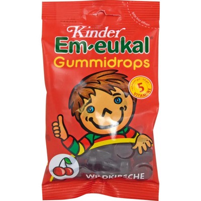 EM-EUKAL Kinder Gummidrops Wildkirsche zuckerhalt. 75 g PZN 10392194