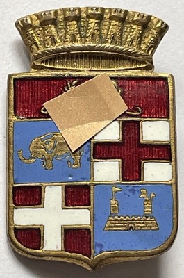 1) Badge Coat of Arms Province of Catania Sicily Twenty Years II GM Elephant 2GM