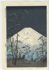 UW»Estampe japonaise originale shin-hanga Okada - I859 E15