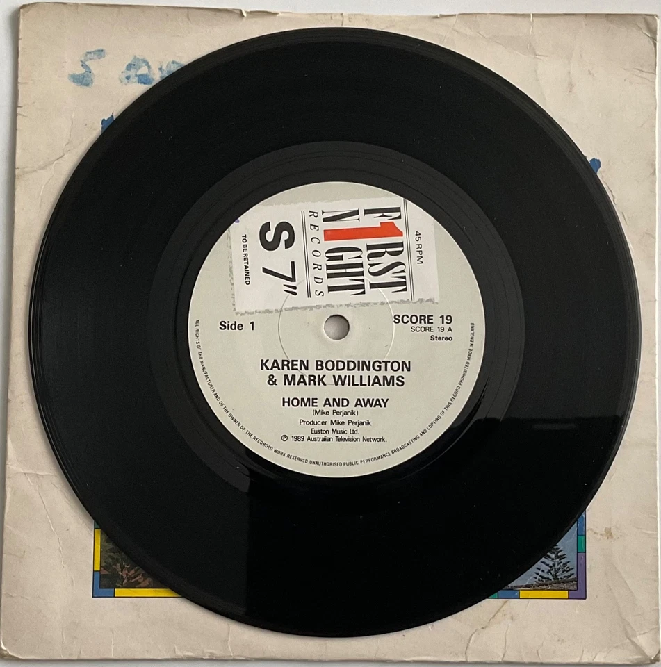 Karen Boddington & Mark Williams - Home & Away - 7” Vinyl Single - Image 3 of 4