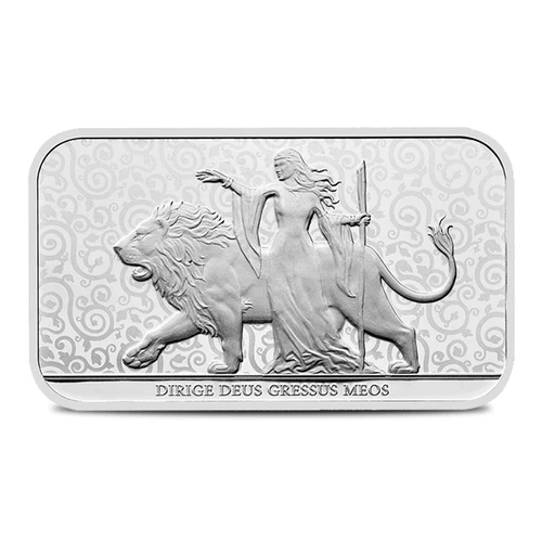 Royal Mint 1 oz Silver Bar 999 Pure - Una and the Lion, UNC Sealed (2024)