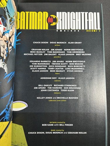 DC BATMAN KNIGHTFALL DOUG MOENCH OMNIBUS VOL 1 | HARDCOVER | OPENED BUT NOT READ - Picture 8 of 9