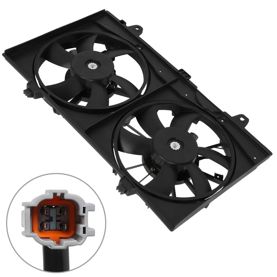 Conjunto de ventilador de refrigeración condensador radiador para Nissan Sentra 2007 2008-2012 12V Foto 2 de 4