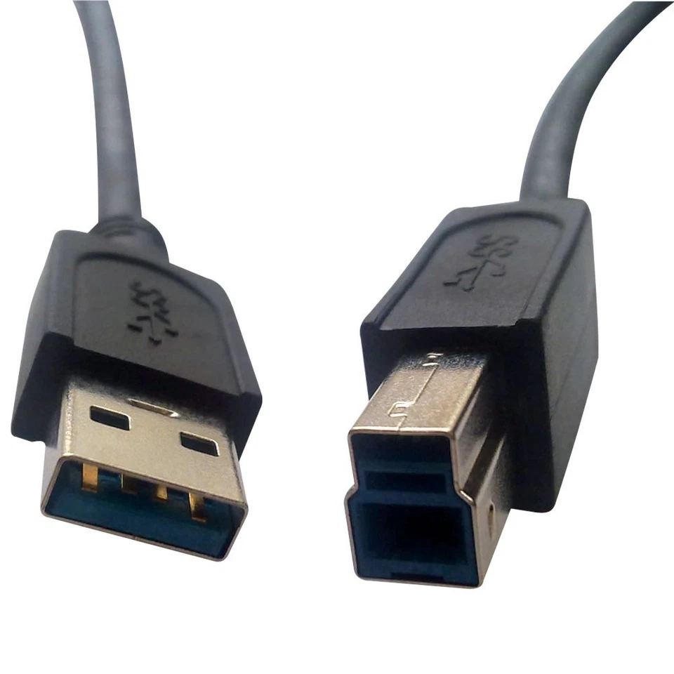 10FT (10 Feet) Black SuperSpeed USB 3.0 A Male to B Male Cable - Image 3 of 3