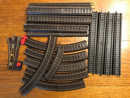 Lot De Rails Jouef HO Bakélite - Droits, Courbes, Aiguillages Manuels, Croisement