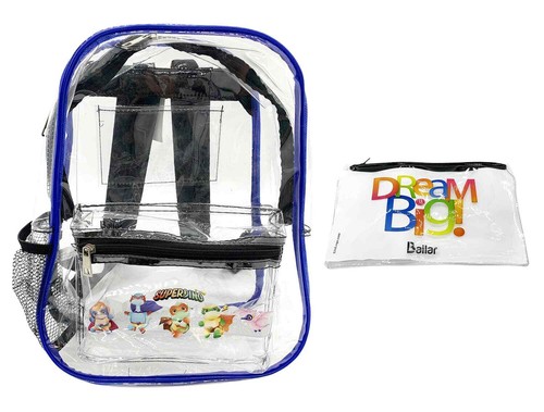 13-Inch Clear Transparent School 