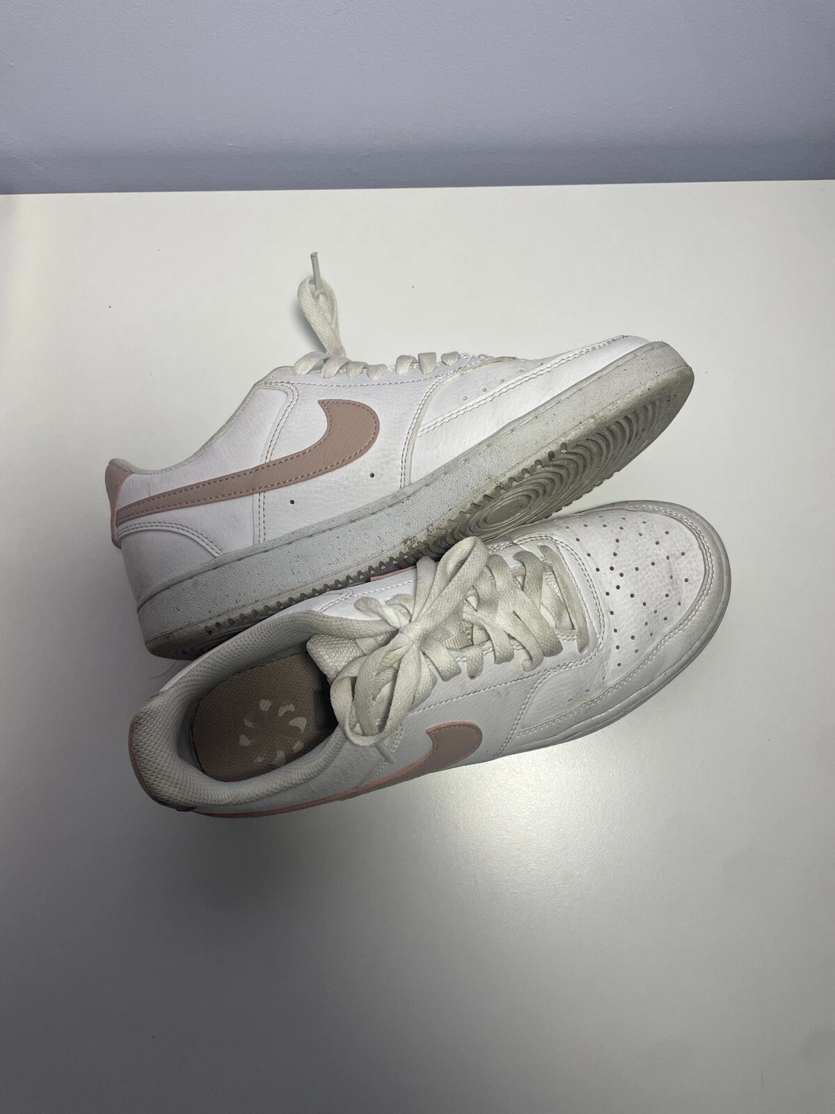 Taglia 8 5 Nike Court Vision Next Nature Oxford basse bianche rosa con