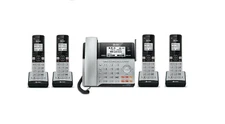 AT&T 2 Line Corded/Cordless Answering System with Connect to Cell & 5 Handsets
