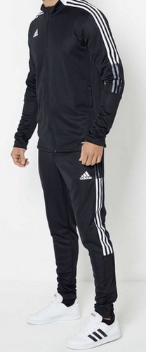 New Mens Adidas GM7319 Tiro21 Tracksuit Jacket & Joggers Black Size M - Picture 7 of 8