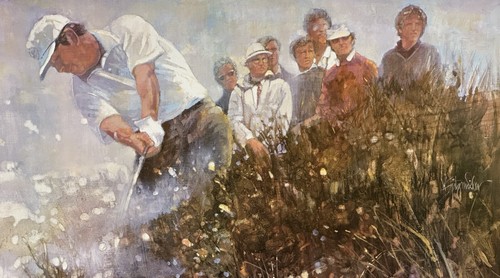 Walt Spitzmiller The Hawk Flies Again Print Golf Ben Hogan 1967 Masters Augusta - Picture 6 of 6
