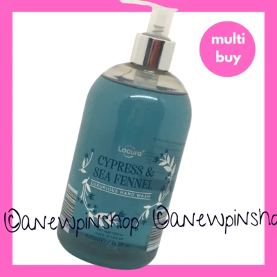 LACURA Cypress Sea Fennel Liquid Hand Wash 500ml x1 NEW Multibuy Aldi