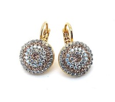 Earrings By Mariana Woman Moonlight and Champagne Swarovski Crystals