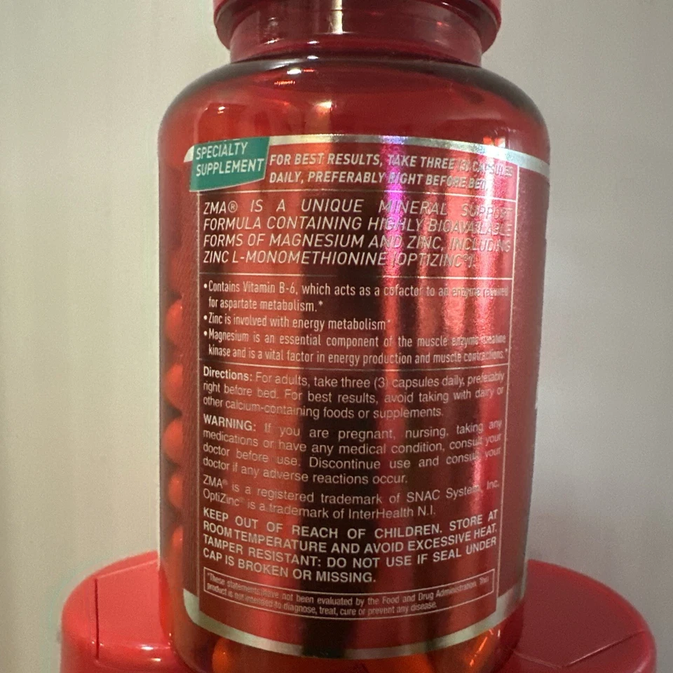 MET-Rx ZMA Suplemento Dietético Cápsulas 90 Cápsulas 6 Botellas Exp: 10/2025 Foto 3 de 4