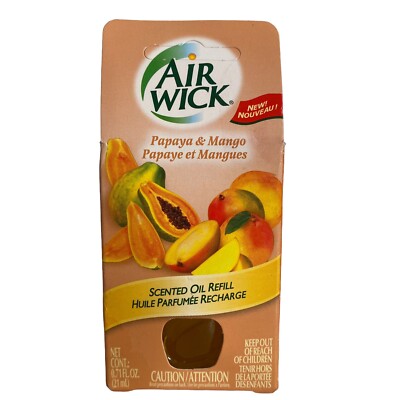 Airwick Papaya & Mango Scented Oil Plug-in Refill .71 Fl Oz 