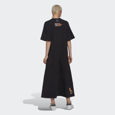 Adidas Originals Three-Stripe Black Maxi Dress | eBay